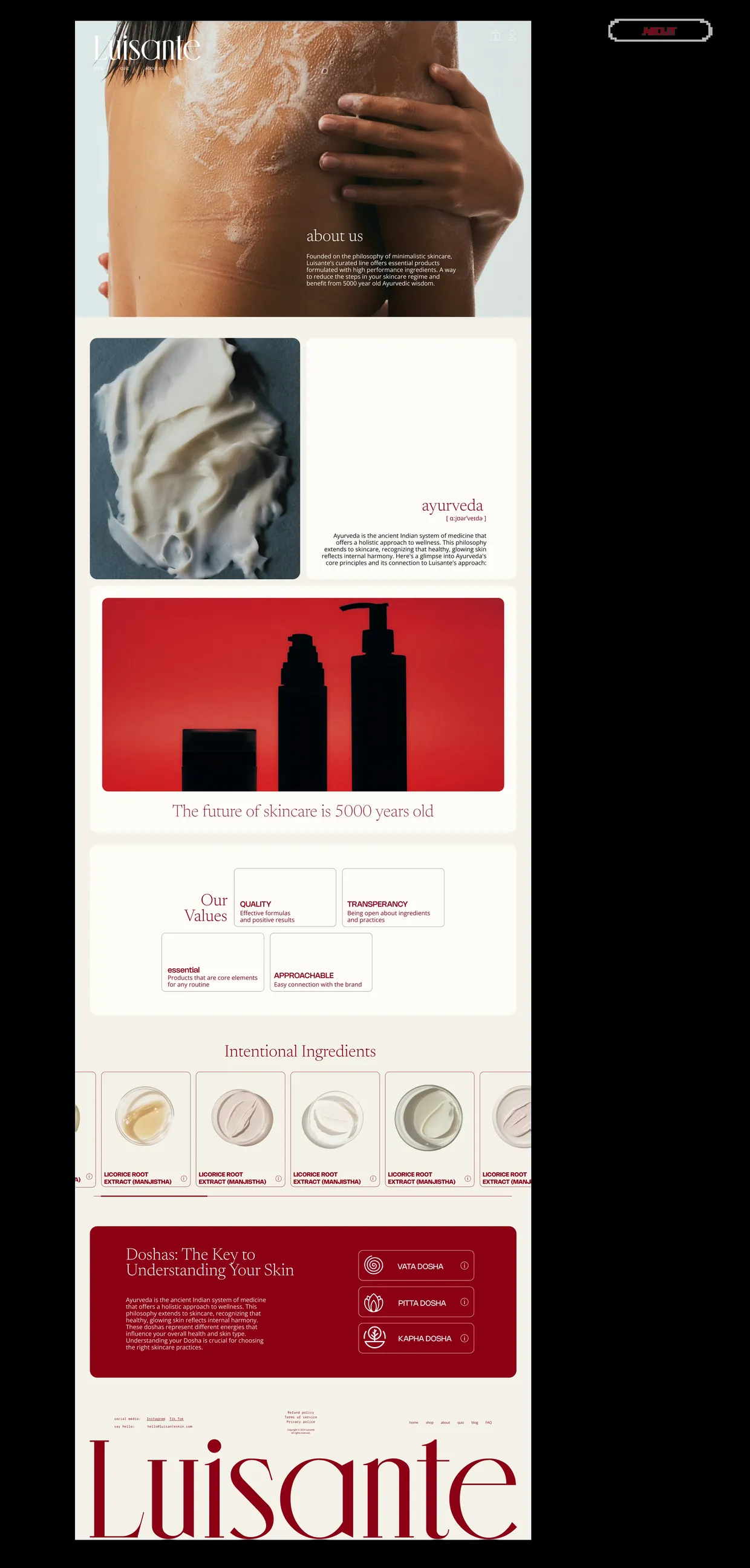 Luisante Store — website